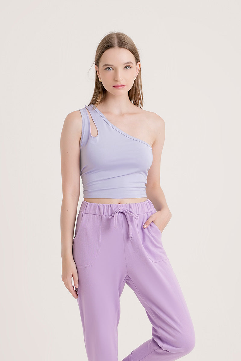 betty cut out top lilac