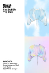 hazel crop sweater tie dye unicorn