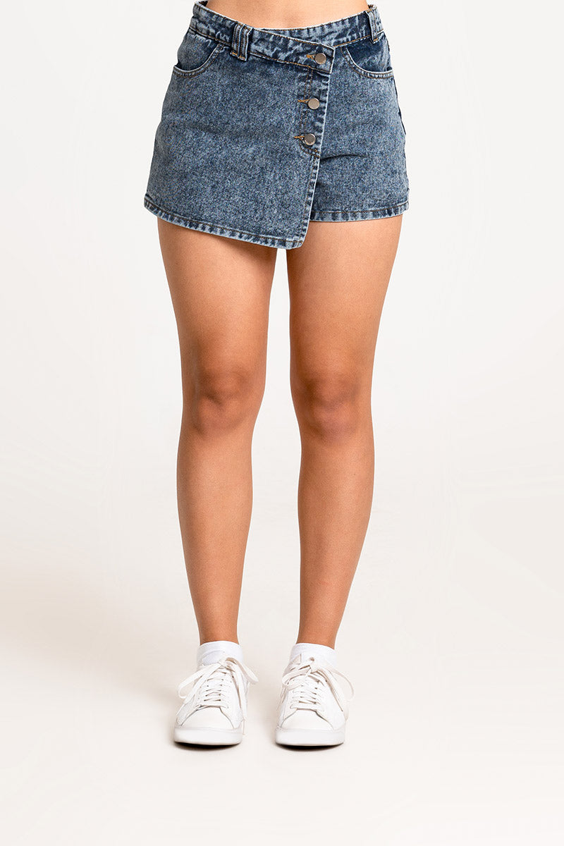 alice denim skort medium blue